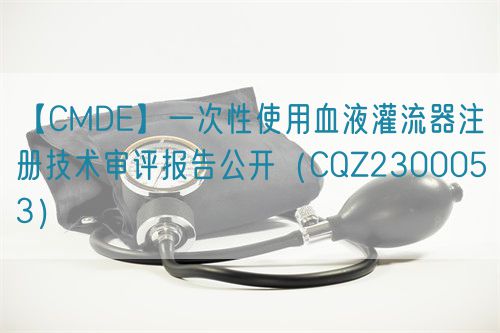 【CMDE】一次性使用血液灌流器注冊技術審評報告公開（CQZ2300053）(圖1)